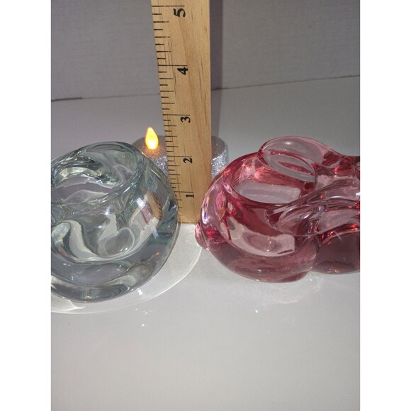 Glass Bunny & Sleeping Cat Votive Candle Holders - Picture 8 of 12